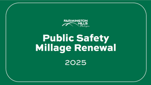 FAQ: 2025 Public Safety Millage Renewal