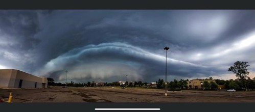 Storm clouds on horizon