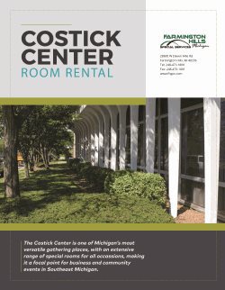 Costick Center Room Rental Brochure