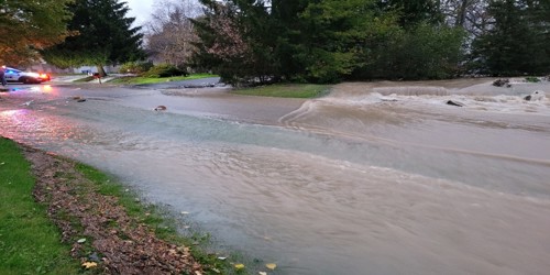 Flooding in a street