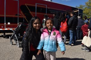 Children at fire open house