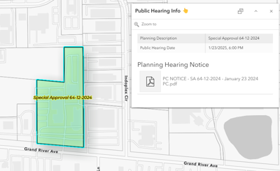 Planning - Public Hearings (Interactive)