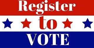 Register to vote sign